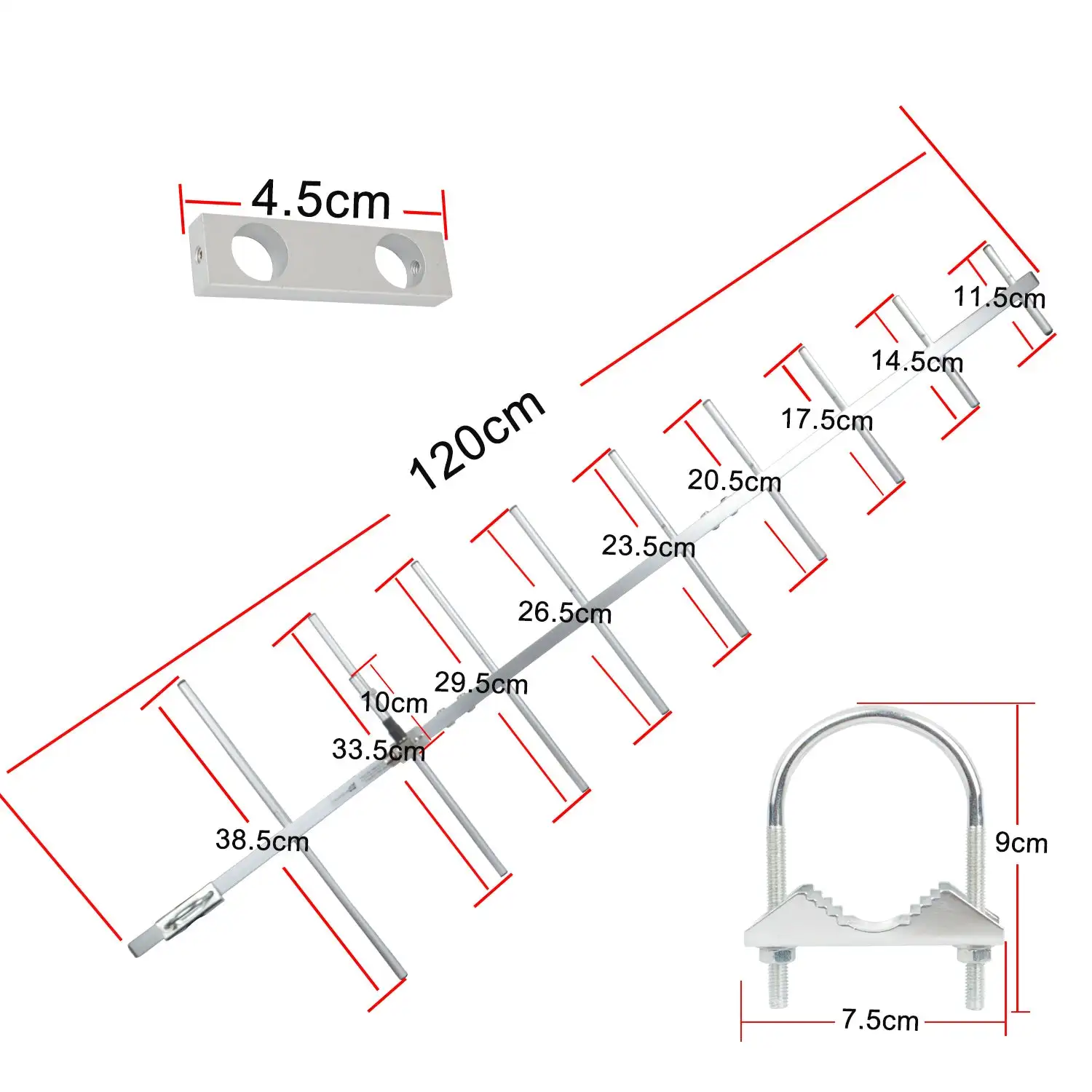 yagi-gamma-antenna-9-elements-150w-13db-uhf-430-450mhz-high-gain-mobile-radio-repeater-base-station-signal-boost-aerials