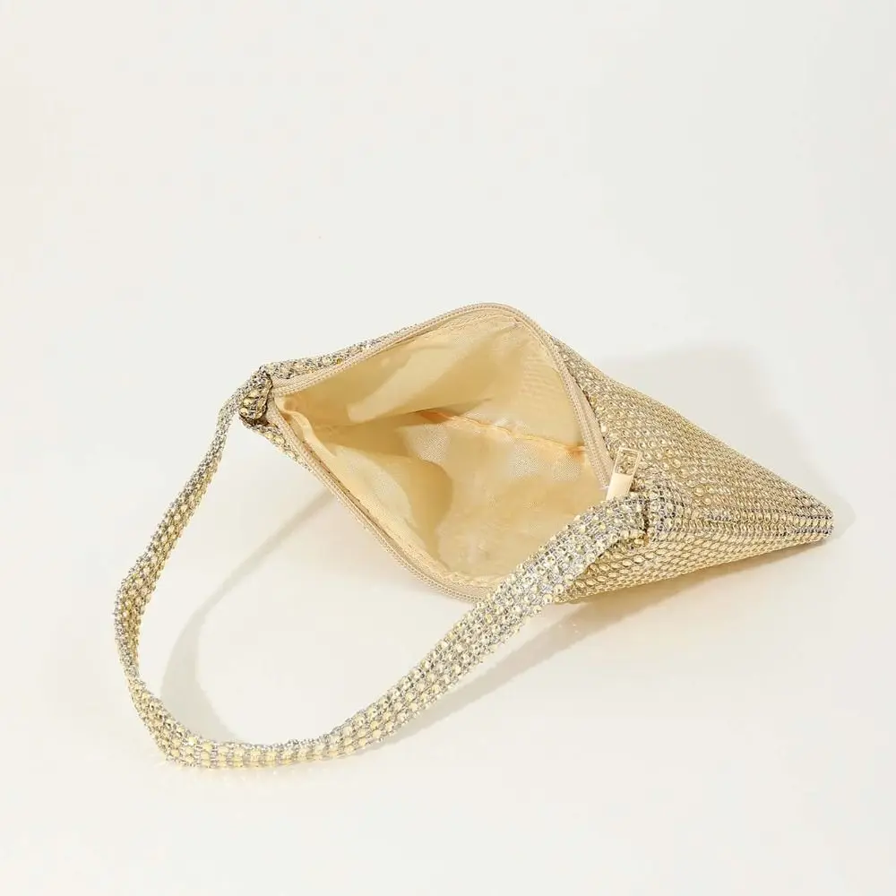 Mini Shiny Evening Banquet Bag Temperament Underarm Bag Glitter Shoulder Bag Mini Small Purse Rhinestone Hand Bag Wedding