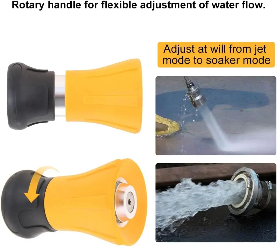 2pcs High Pressure Sprayer Nozzle 3/4 Inch Garden Hose Nozzle Watering Sprinkler Irrigation Spray Nozzles for Car Washer Fireman gallery 5