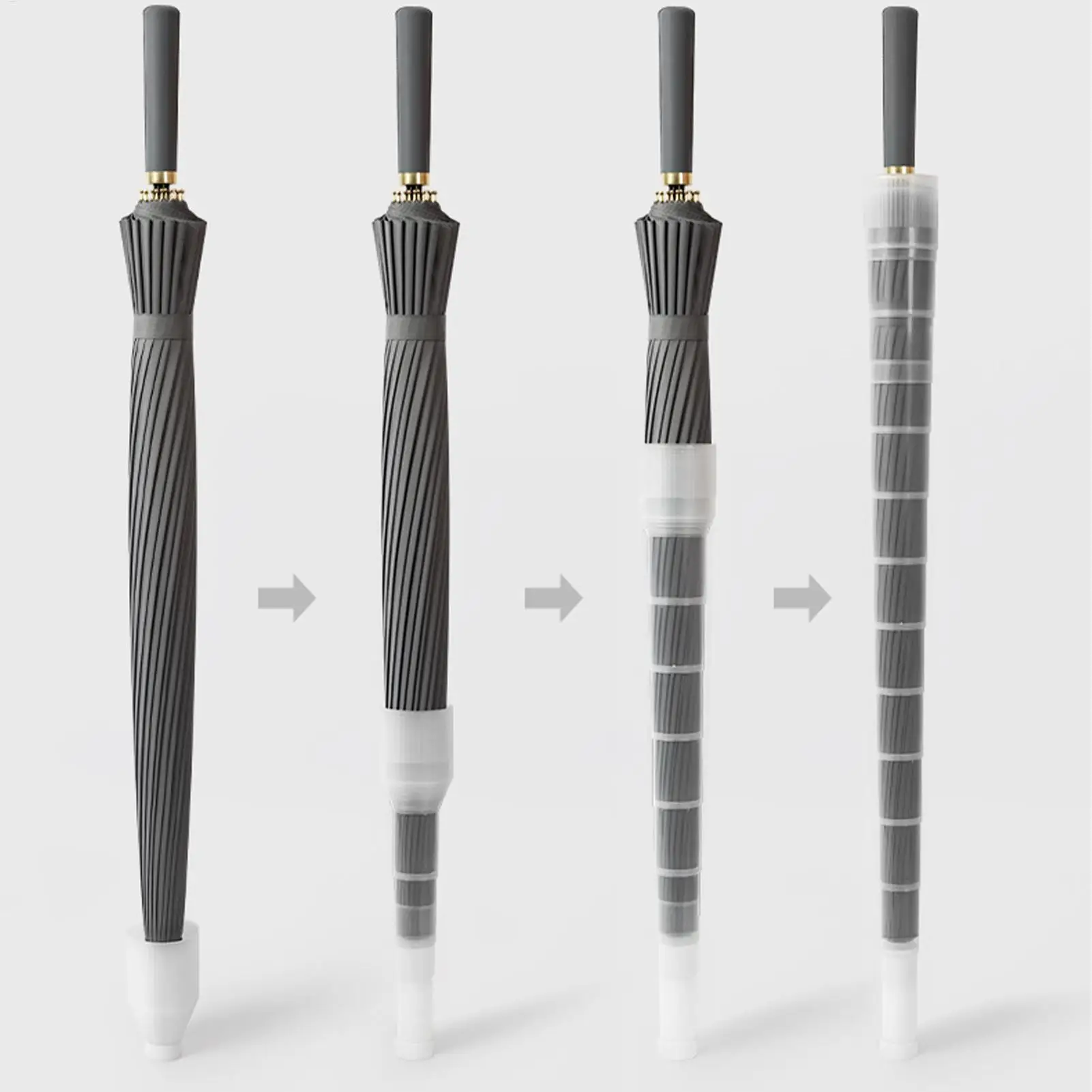 1pc Plastic Non-drip Car Retractable Cover Umbrella Waterproof Cover Home Sleeve Holder Drip-proof Umbrella Transparent