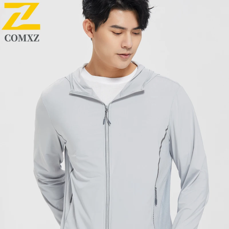 

Мужская летняя куртка с защитой от ультрафиолета, эластичное пальто больших размеров UPF50+, легкое пальто с капюшоном для занятий спортом на открытом воздухе, солнцезащитная одежда