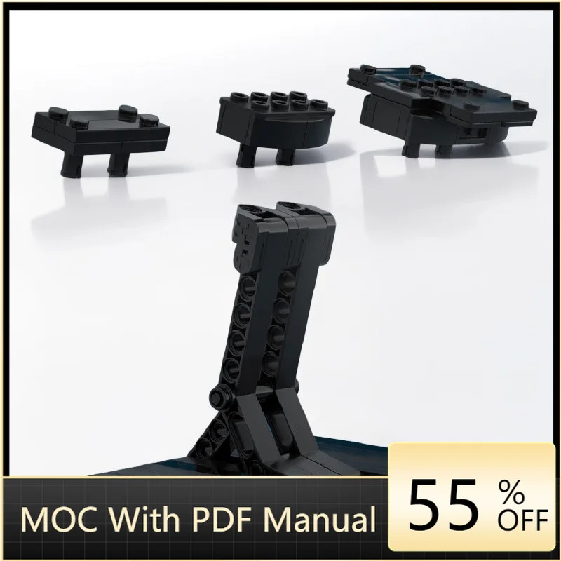 

47 PCS Star Battle Black Aircraft Display Stand Model MOC Building Blocks Bricks DIY Creative Assembly Toys Kids Birthday Gifts