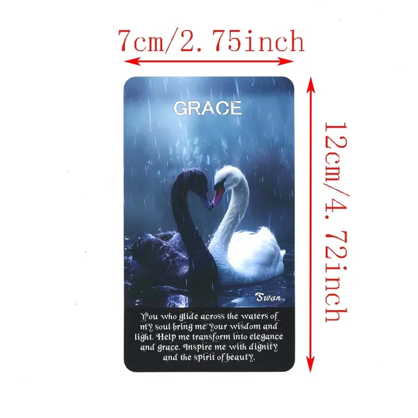 Spirit Animals Oracle Cards, Tarot Cards, Animals Message 12x7cm, 52-Cards