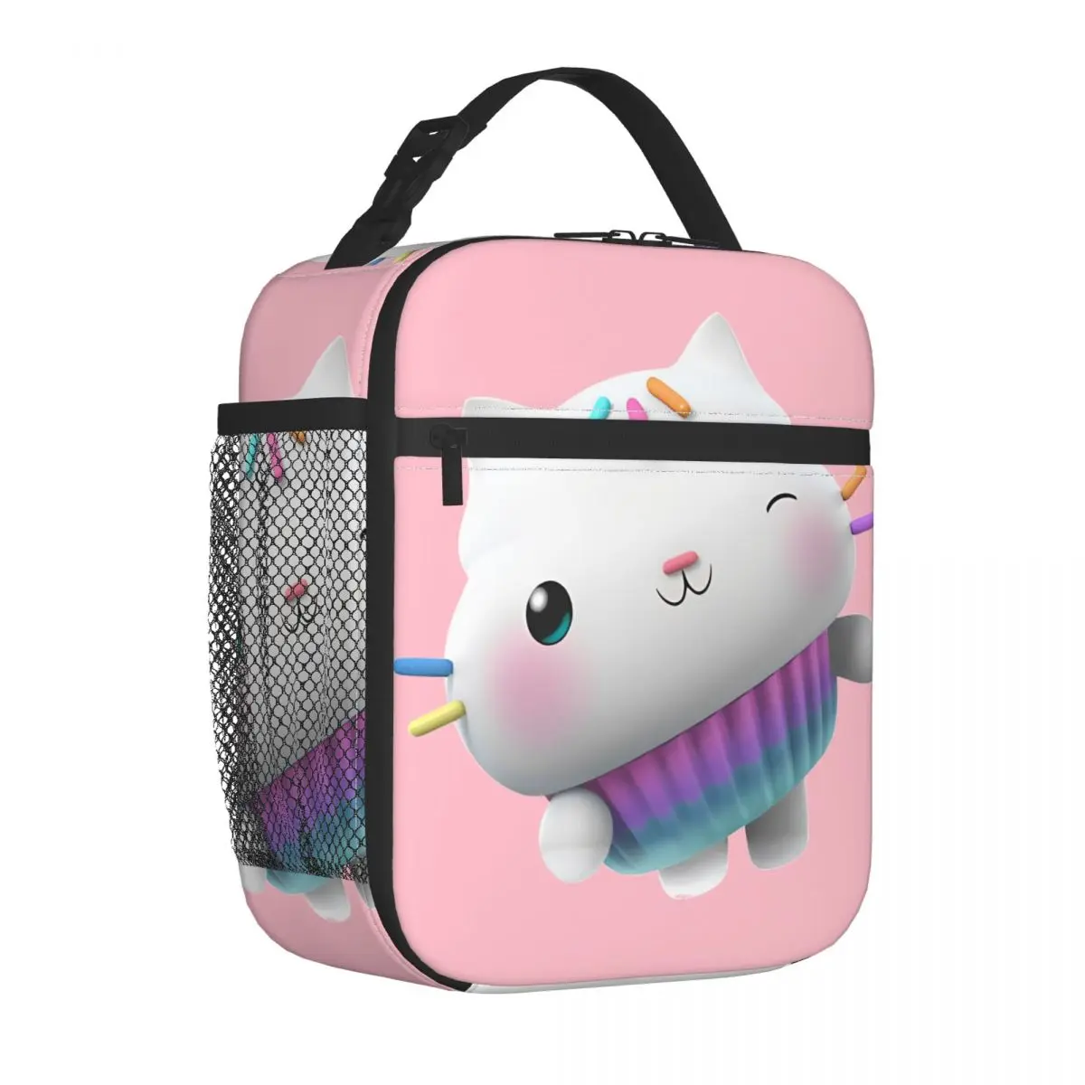 Gabby Dollhouse Cakey Cat Insulated Lunch Bag Thermal Bag Reusable Lunch Container Large Lunch Box Tote Food Handbags School