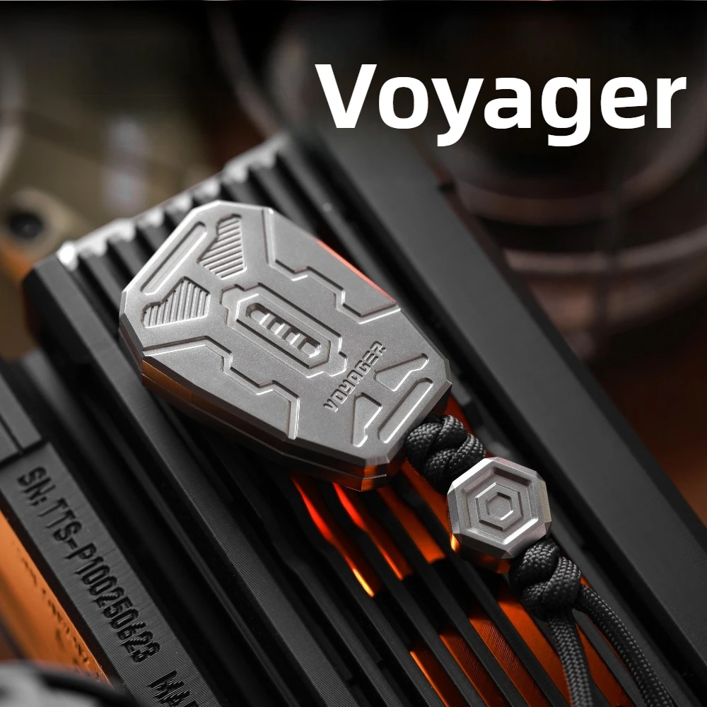 ライアン EDC ボイジャー マルチチタン合金 デンスセグメント ダイレクトプッシュ 回転式フィンガーチッププッシュカード 減圧玩具