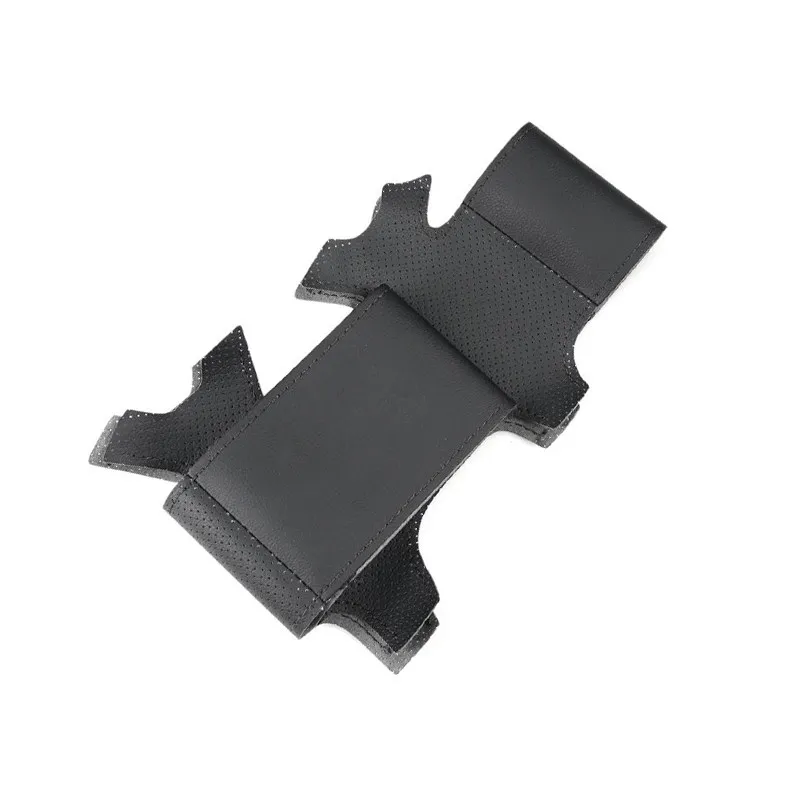For Toyota Land Cruiser Prado 120 4Runner Highlander Hilux Tacoma Tundra For Lexus LS400 Car Steering Wheel Black Leather Cover