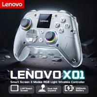 Lenovo X01 controlador inalámbrico de pantalla inteligente de 1,44 pulgadas 3 modos para Switch PS4 IOS Android PC TV mando programable con botón trasero