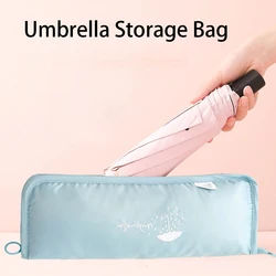 Small Fresh Print Pattern Umbrella Storage Bag Clutch Type Absorbent Folding Umbrella Bag Go Out Portable Waterproof Storage Bag