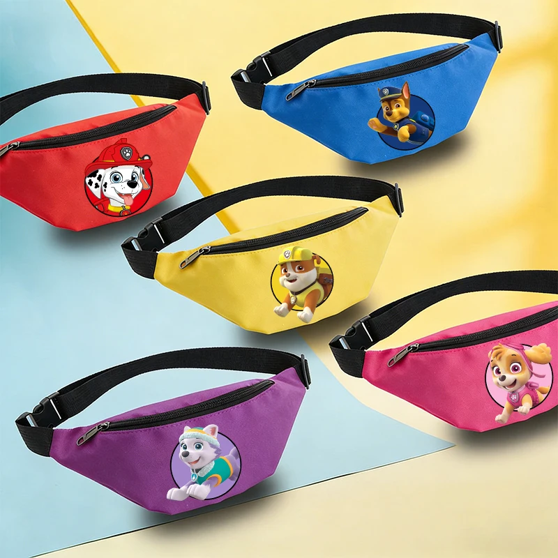 Riñonera Patrol Paws para Niños y Niñas, Bolsa de Cintura Deportiva Casual con Cremallera para Teléfono, Estuche Infantil para Actividades al Aire Libre, Bonito Regalo de Anime para Fiestas y Juegos