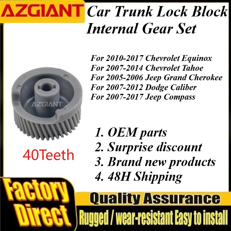 Brand New Azgiant Car Trunk Lock Block Internal Gear Set For Chevrolet Equinox/Tahoe Jeep Grand Cherokee/Compass Dodge Caliber