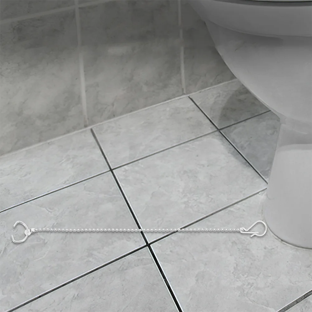 

2Pcs Toilet Flapper Chain Stainless Steel Wear Resistant Universal Flush Handle Chain Hook Toilet Replacement Part