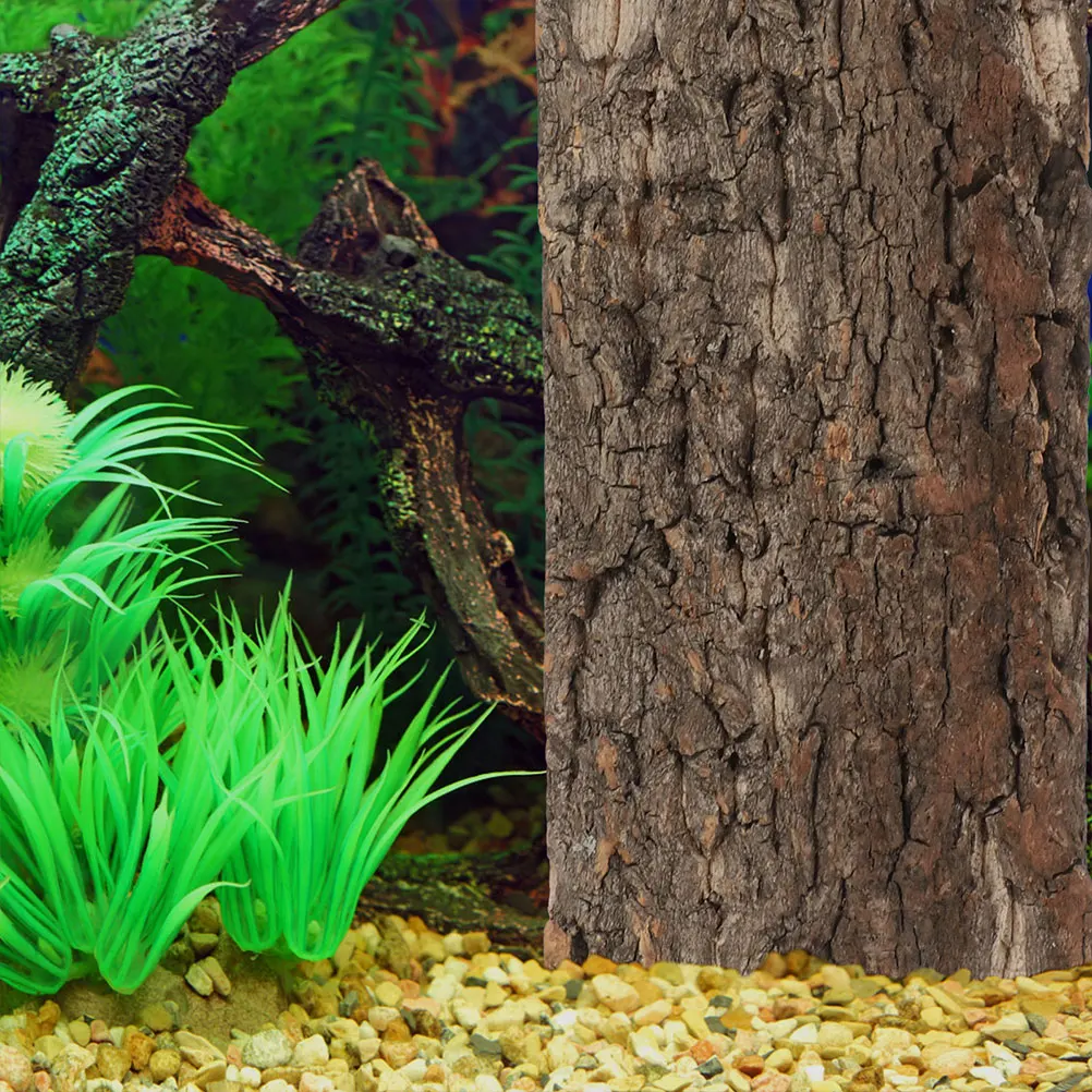 

Cork Bark Decoration Natural Reusable Fish Tank Background Aquarium Reptile Terrarium Decor Desktop Tank Accessories Bark Wall