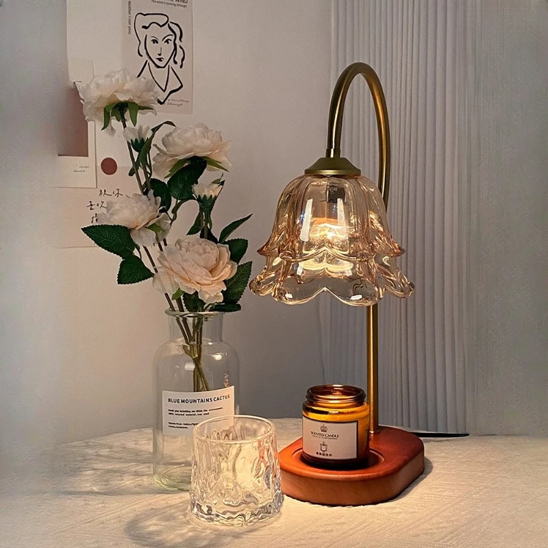 NEW Aromatherapy Wax Lamp French Retro Bedroom Bedside Lamp Home Atmosphere Fireless Aromatherapy Table Lamp Home Decorations