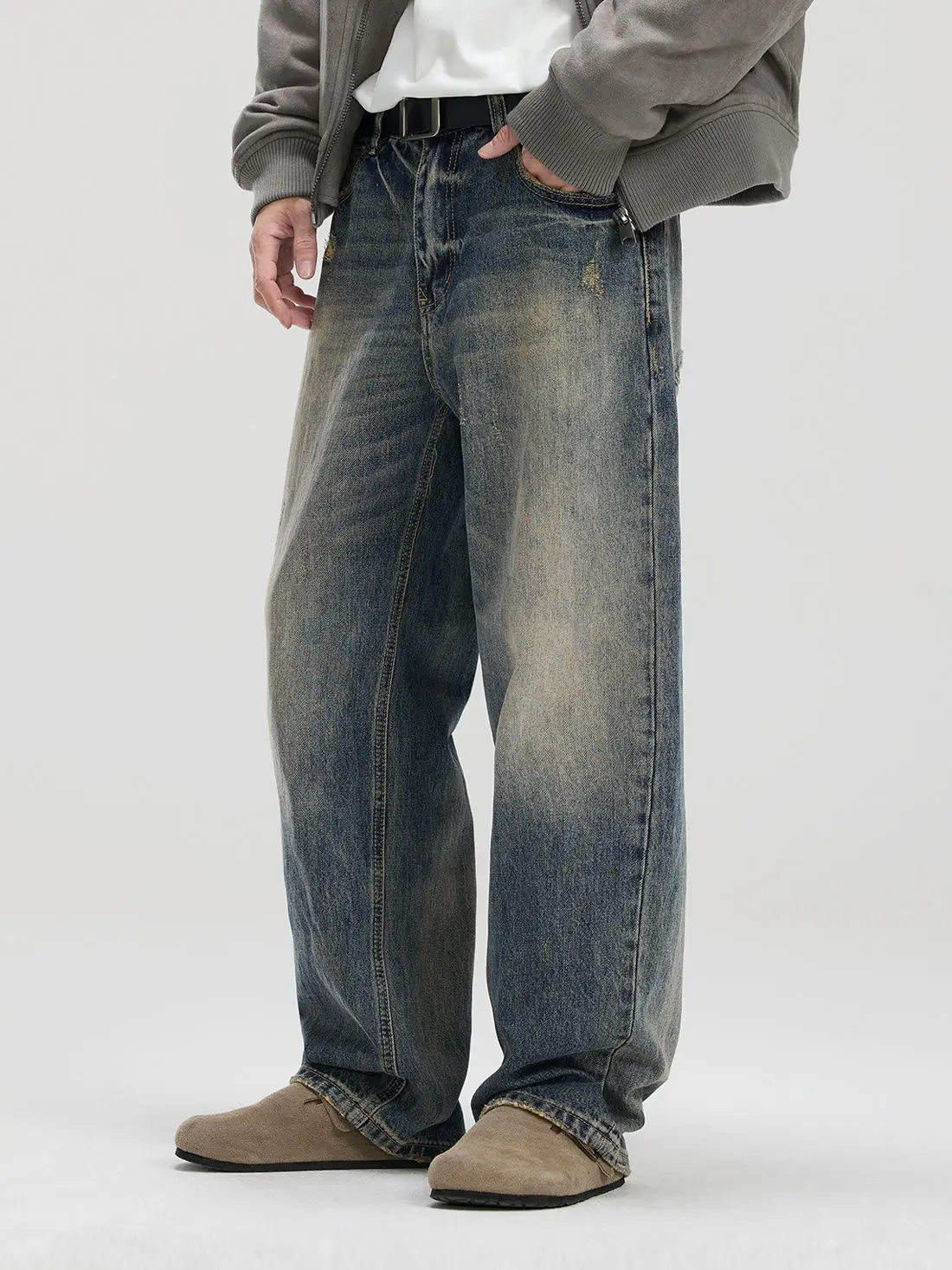 

Мужские мешковатые джинсы Y2K, винтажные широкие джинсовые брюки, джинсы-скейеры в стиле хип-хоп, свободные брюки, уличная одежда 2000-х годов