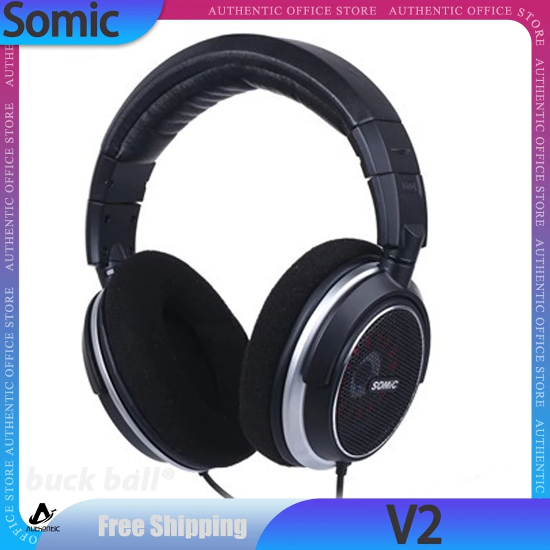 Somic V2 Headphone Fashion Headset Stereo Subwoofer Music Noise Reduction Comfortable Wear Recording Studio HiFi Eardphones Gift