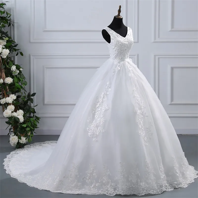 Ruiente vestidos de novia 2024 Sommer neue elegante V-Ausschnitt maßge schneiderte Brautkleider süße Blume Brautkleider anpassen Farbe