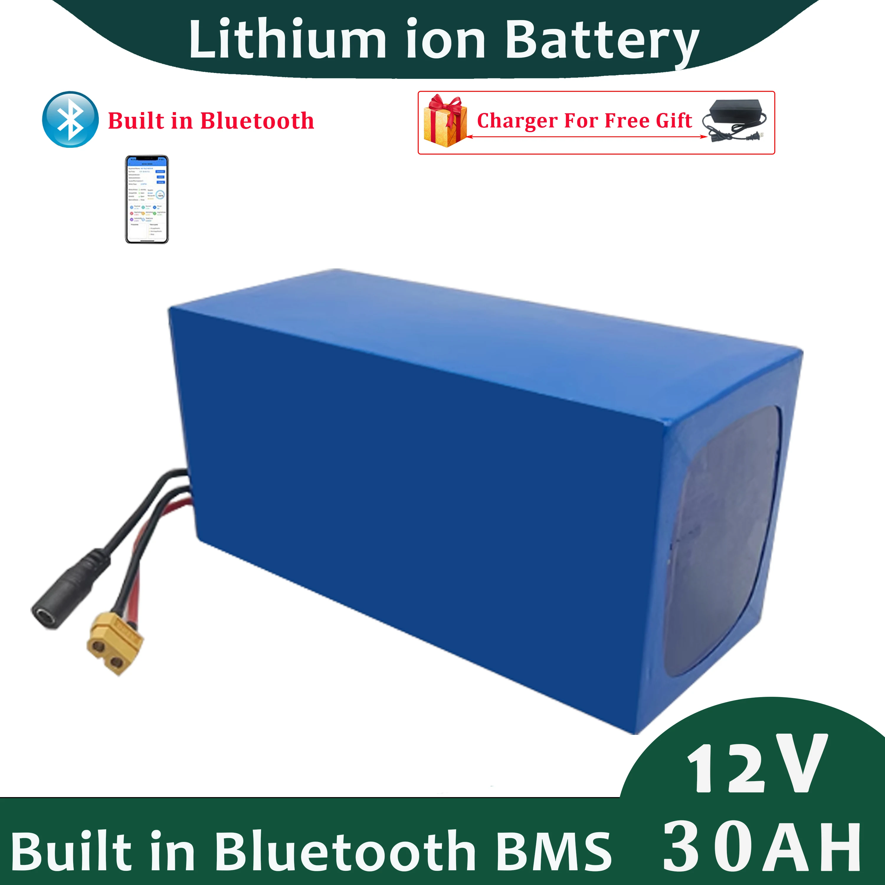 

12v 30ah Lithium Ion Battery Pack Perfect for Electric Scooter + 5A Charger