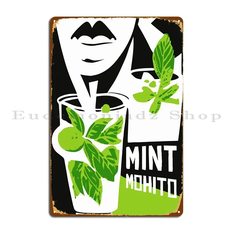 MINT MOHITO Poster Poster Metal Plaque Kitchen Pub Plates Cinema Party personalized Tin Sign Poster