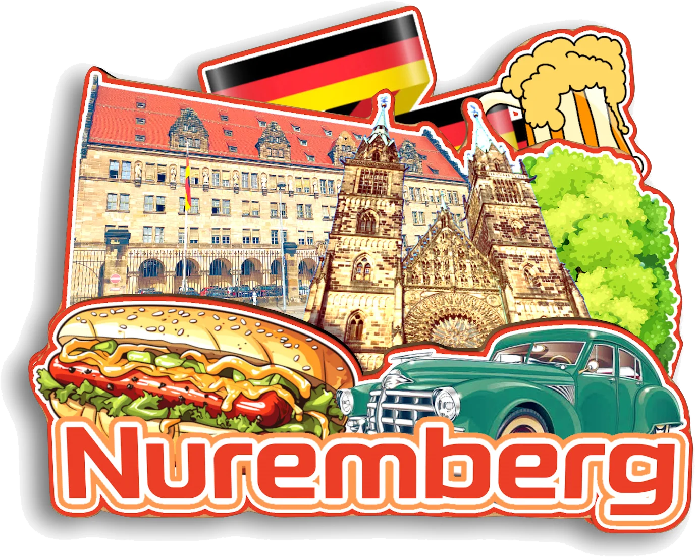 شتوتغارت بريمن إيسن هانوفر هايدلبرغ دورتموند لايبزيغ نورمبرغ دريسدن ألمانيا مغناطيس الثلاجة هدية تذكارية للسفر #5