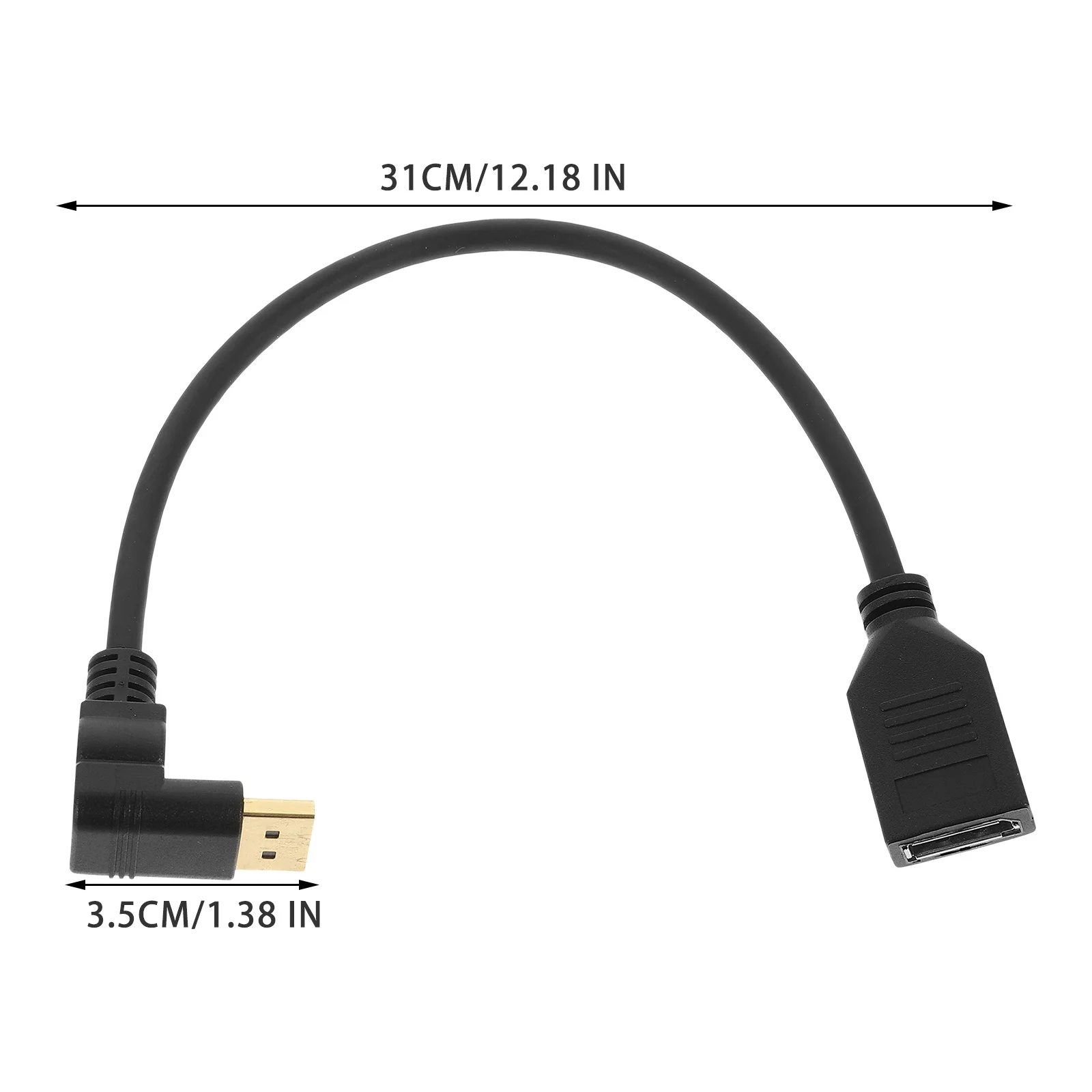 

Display Port Adapter 1.2 Male to Female Cord Angled Extension Cable 4K Resolution Ergonomic Design Compatible Monitor Pc Laptop