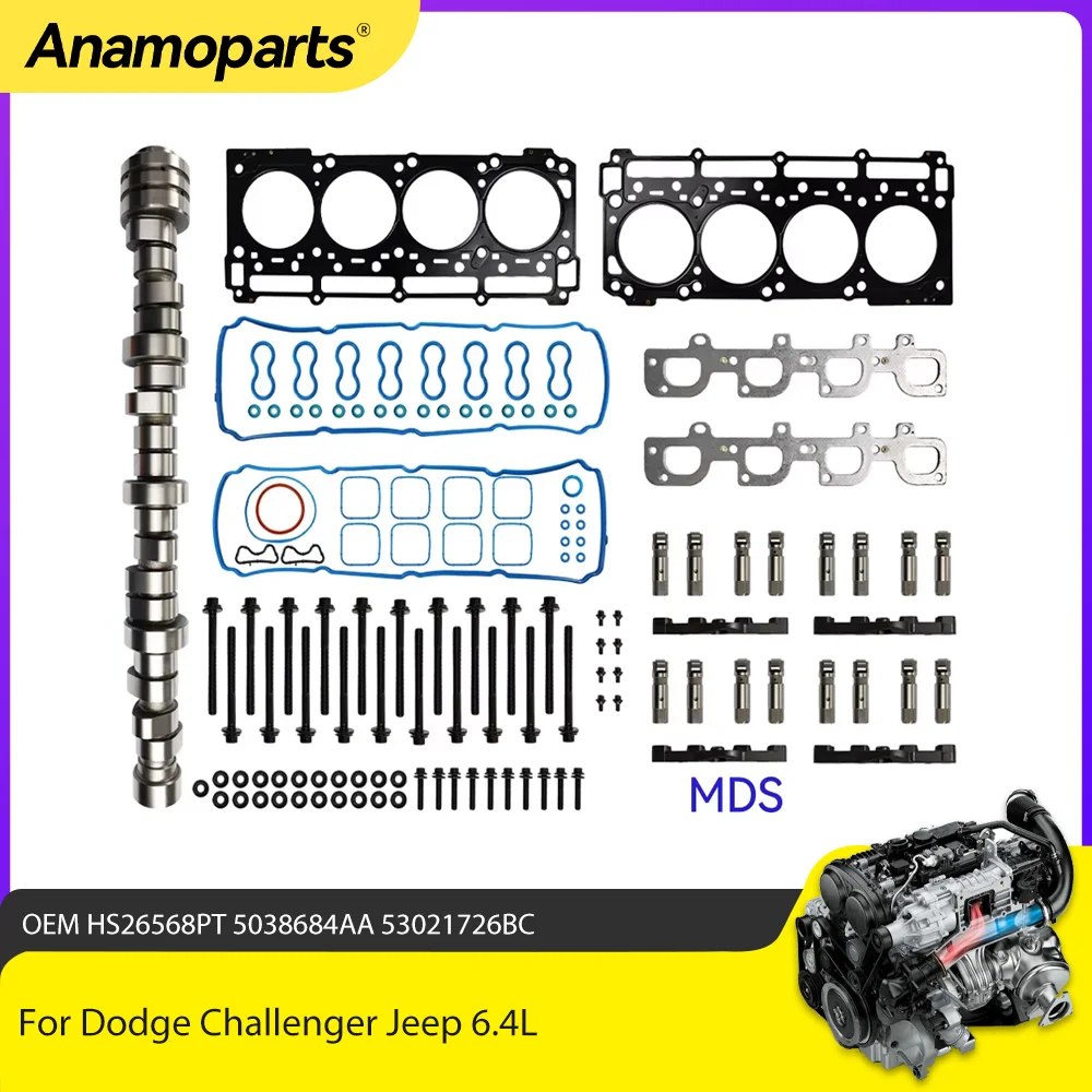 

Детали двигателя MDS Подъемники Комплект распределительного вала Полный комплект прокладок Болты Подходит для 6.4 L T 12-20 Для 6.4L Dodge Jeep GRAND CHEROKEE Ram Hemi