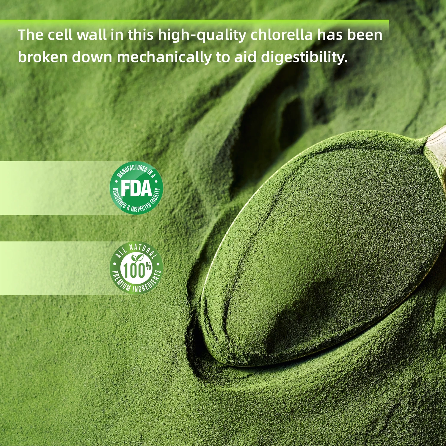 Chlorella - Natural Energy and Glucose Control - Plant Vitamins and Powerful Antioxidants