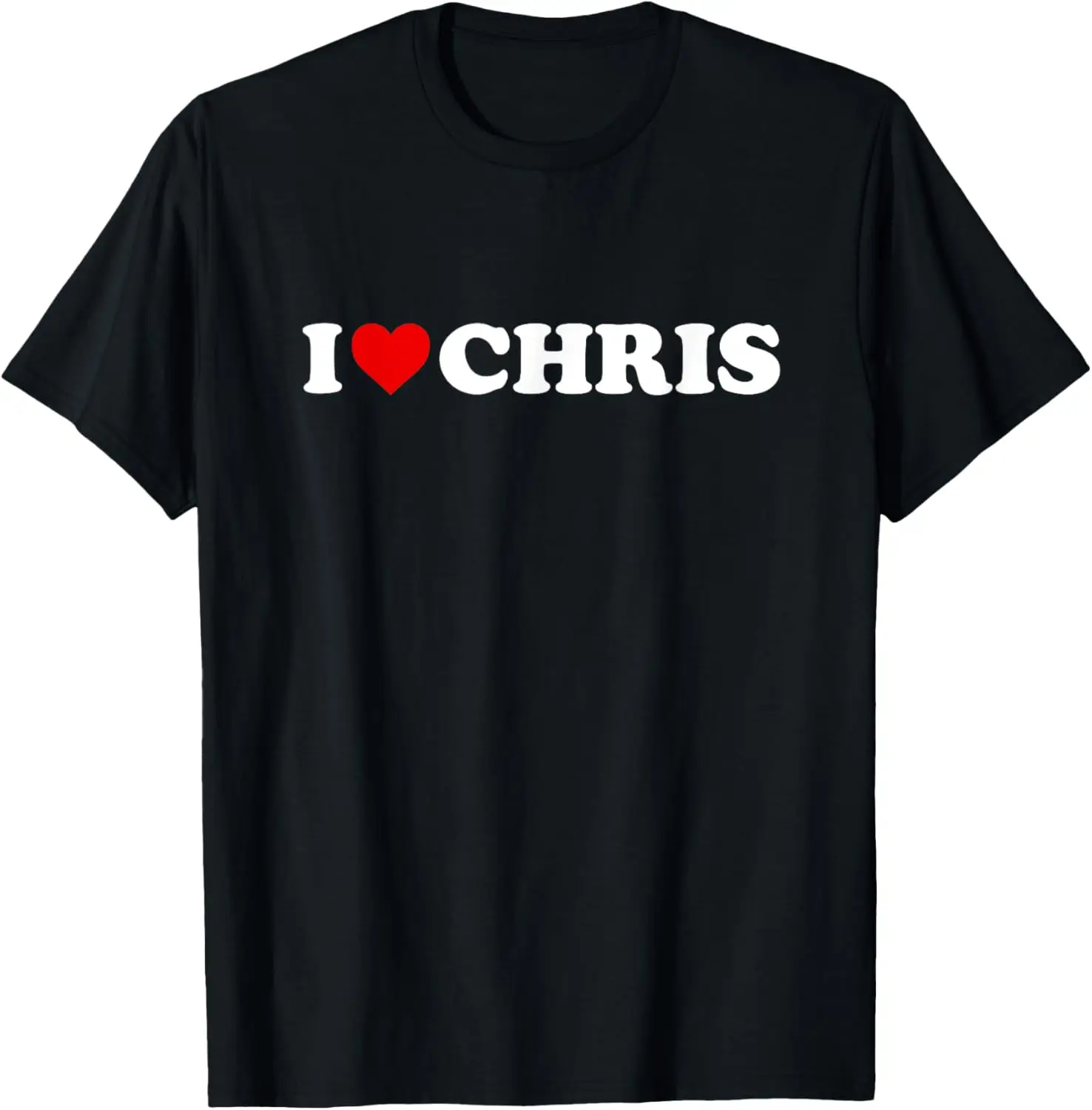 Футболка с надписью «I Love Chris-Heart»