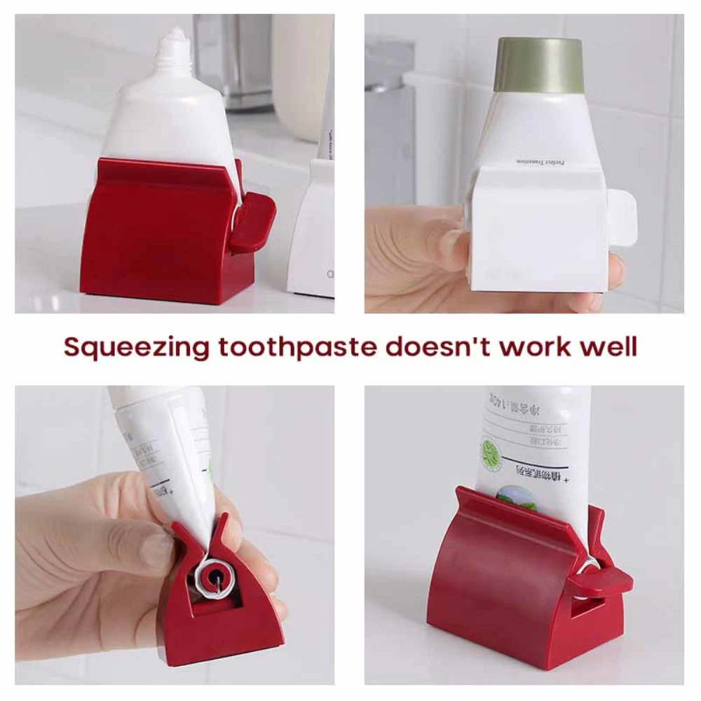 Home Rolling Toothpaste Squeezer Multifunction Toothpaste Dispenser Facial Cleanser Holder Lazy Press Tube Bathroom Accessories