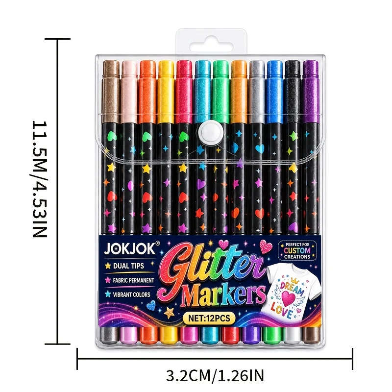 24-Color Double-Ended Fabric Markers Set Waterproof Non-Fading Textile Paint Pens for DIY Hand-Painted Clothes Canvas Bags Children's Graffiti Art Tool Kit view 3