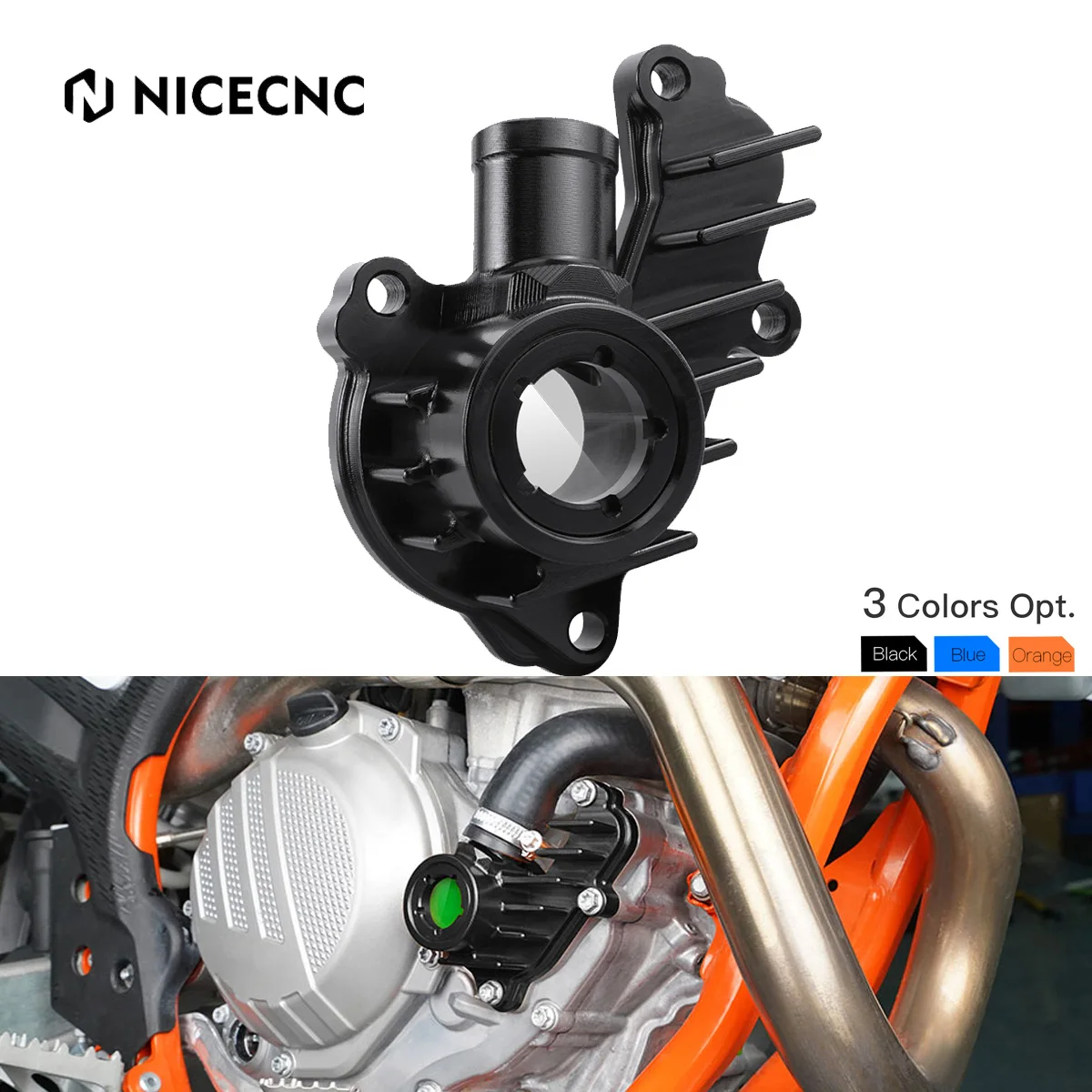 NiceCNC For GasGas EC 250F EC 350F MC 250F EX 250F EX 350F 2021-2022 MC 350F 2022 Transparent Water Pump Cover Guard Protector