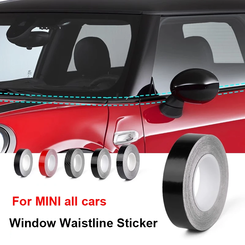 Auto Raam Sticker Versiering Vinyl Film Deur Taille Sticker Voor Mini Cooper R50 R52 R53 R56 R56 R60 R61 F54 F56 F60 Accessoires