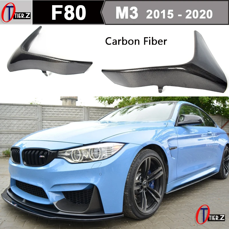 

2PCS Front Bumper Lip Splitters Flap Cupwings Carbon Fiber MP Style Canards for BMW 2015-2020 M3 F80 M4 F82 Coupe F83 Cabriolet