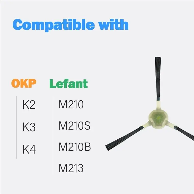 A23Q-30PCS Vacuum Side Brush Replacement For Lefant M210 M210S M210B M213 Vacuum Spare Parts 3-Armed Side Brush