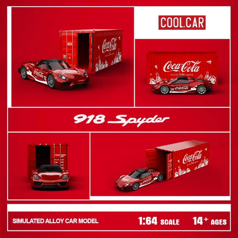 Set di contenitori Coca-Cola 1:64, modello di auto in lega pressofusa, per adolescenti che giocano con, decorazione per adulti, regalo di compleanno per bambini.