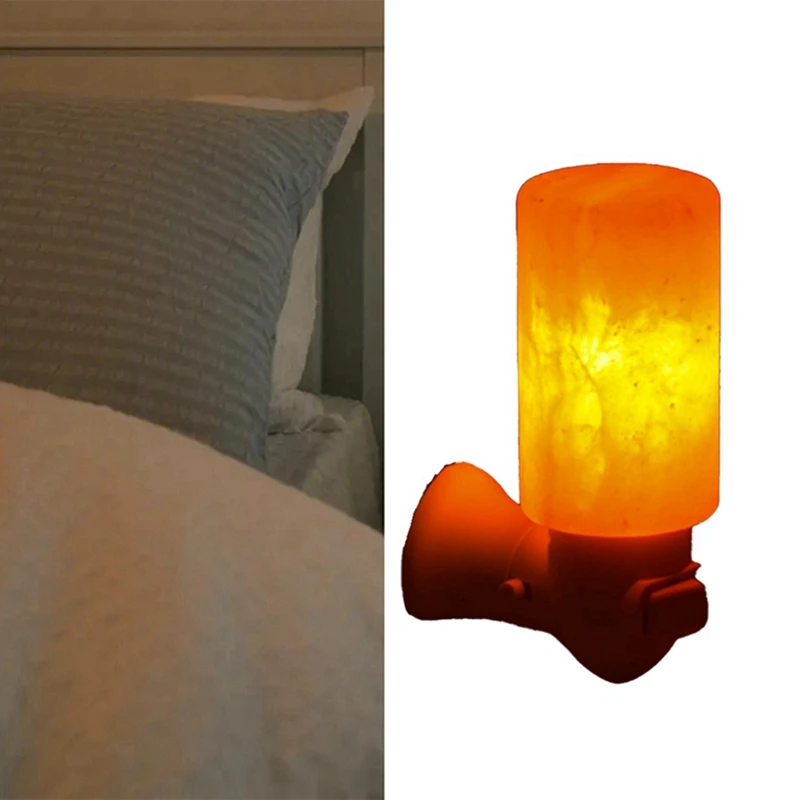 

Himalayas Crystal Salt Lamp LED Warm Night Light Air Purifier Decorative Bedside Table Lamp Ornament UK Plug