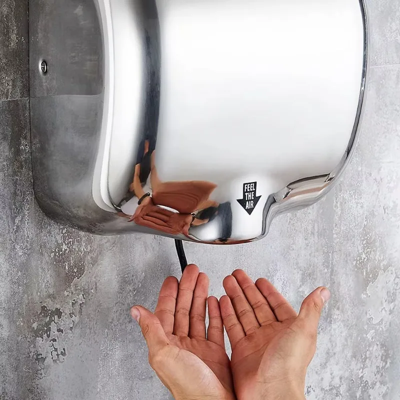 مجفف يد سريع الجفاف، مجفف يد مضاد للبكتيريا، 10-15 ثانية، مجفف يد 1800 وات