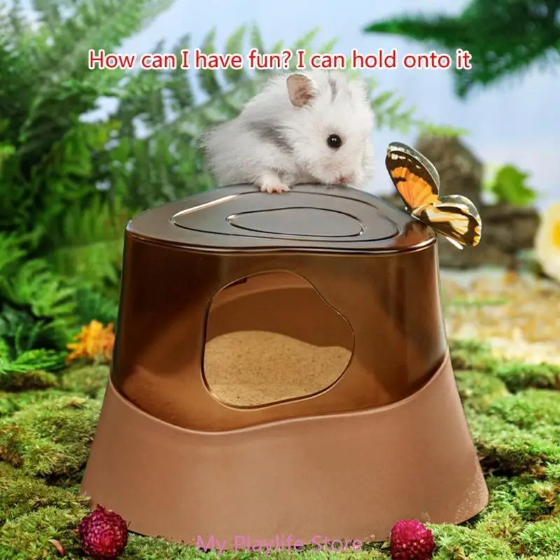 Portable Hamster Bathroom Hamster Sand Bath Container Small Pet Bathtub Sauna Toilet Washroom Golden Bear Bathroom Box