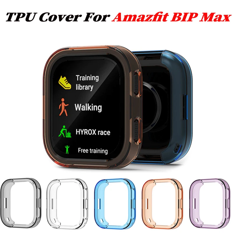 Schutzhülle für Amazfit BIP Max, stoßfest, weicher TPU-Rahmen, Stoßfänger für Amazfit Bip Max, Schutzhülle, Zubehör