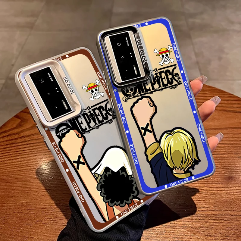 Anime One Piece Sanji Usopp For Redmi Note 13 12 12S 11 11S 11E 10 10T 10S 9C 9T Pro Plus Max Lite 5G Colorful Silver