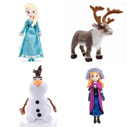 Disney Frozen Plush Toy The Snow Queen Elsa Doll Cartoon  Anna Cute Olaf Anime Sven Stuffed Companion Children's Birthday Gift