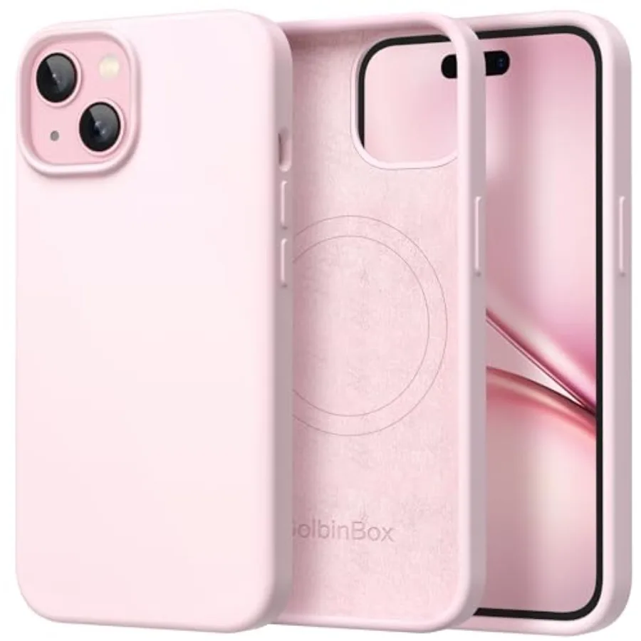 

Magnetic for iPhone 15 Case, Compatible with MagSafe, [Soft Anti-Scratch Microfiber Lining], Slim Liquid Silicone Shockproof Pr