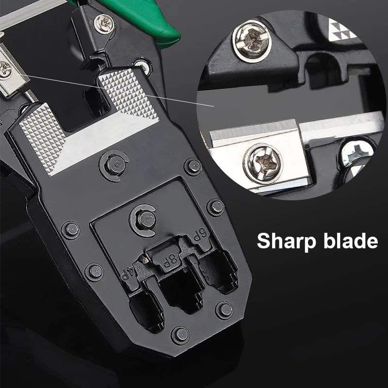 Network Cable Tester Pratical Series Green RJ11 RJ45 Crimping Tool Crimping Pliers CrimpTool for 6P 8P OMAY