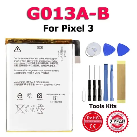 XDOU High Quality B2PS6100 G013A-B G013C-B B2PZC100 Battery For HTC GOOGLE PIXEL 3 XL U11 M10 M10U G013B G013A G013C + Tool