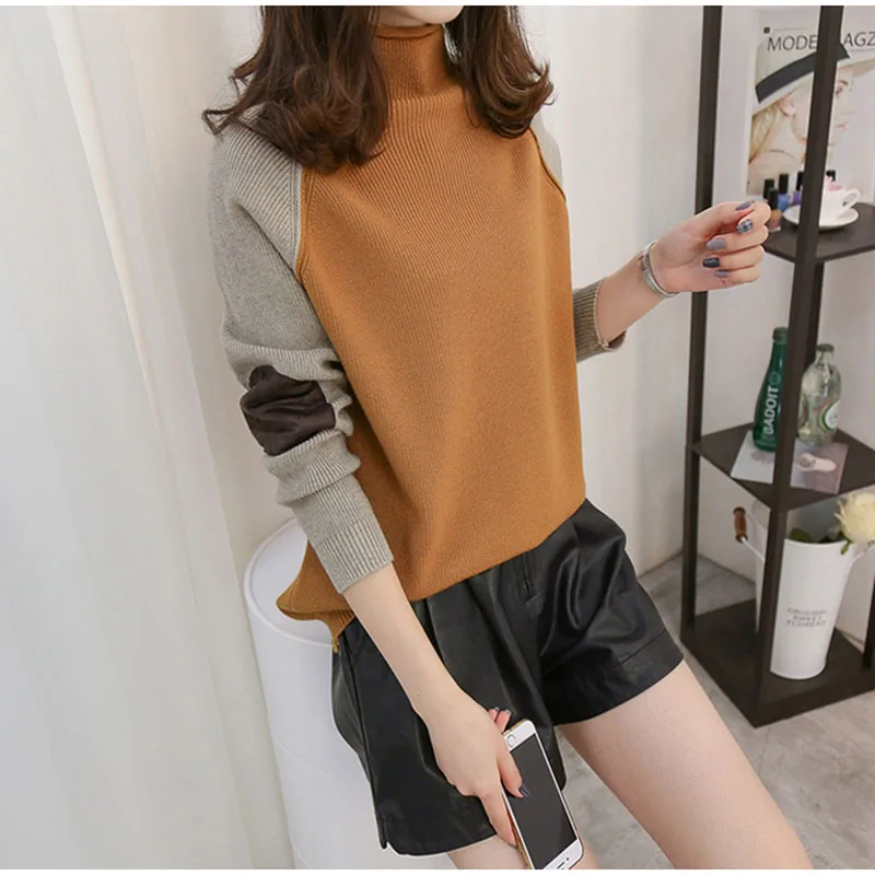 Women Fall Half Turtleneck Sweater Knitted Soft Pullovers Cashmere Jumpers Basic Soft Sweaters For Women 2024 Autumn Winter