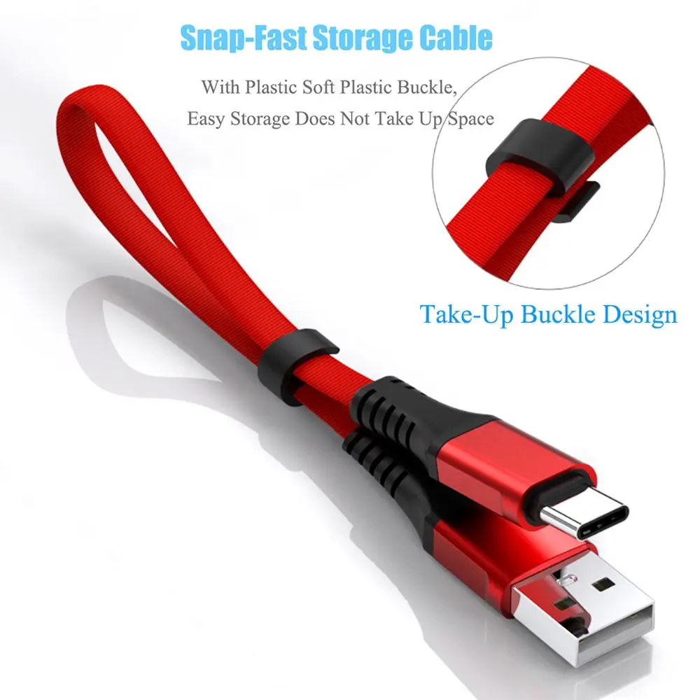 USB C 타입 고속 충전기 어댑터, 짧은 케이블, 보조배터리 배터리 케이블, 휴대폰 마이크로 USB C tye C 데이터 동기화 와이어 코드, 30cm