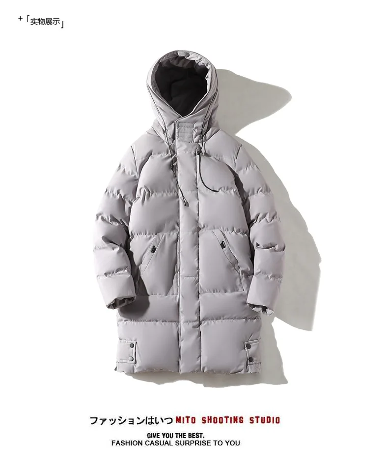 Winter Mid-Long Thick Military Padded Coat Men's Warm Jacket