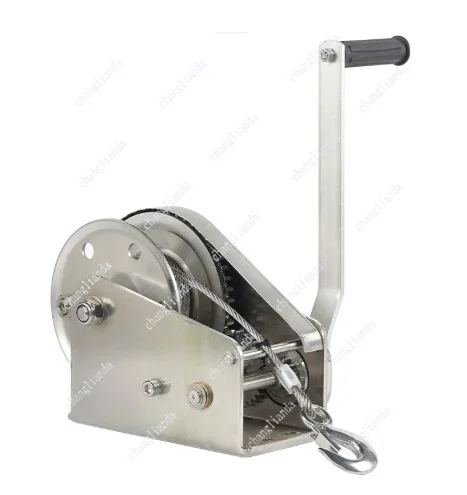 Hand winch 304 stainless steel two-way self-locking small household winch manual winch
