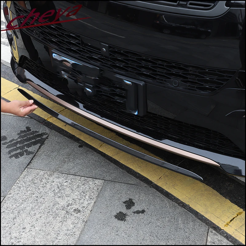 For Land Rover Range Rover Sports L461 (Not suitable for S version) 2023+ ABS Carbon Fiber Car Front Lower Bar Decoration Strip