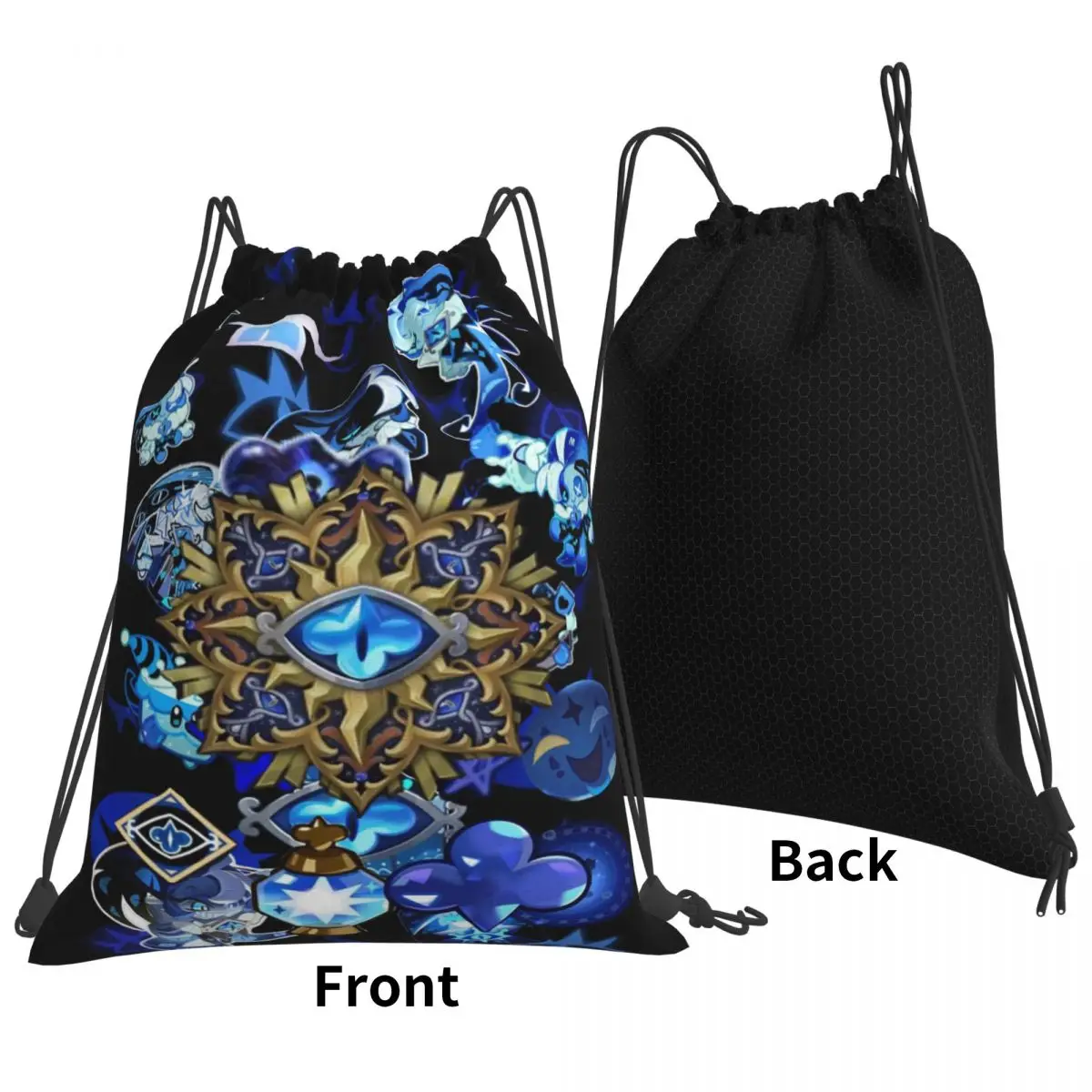 Shadow Milk Cookie Run Kingdom Cute Cartoon Anime Backpacks Casual Drawstring Bags Sports Bag Book Bags for Travel Students