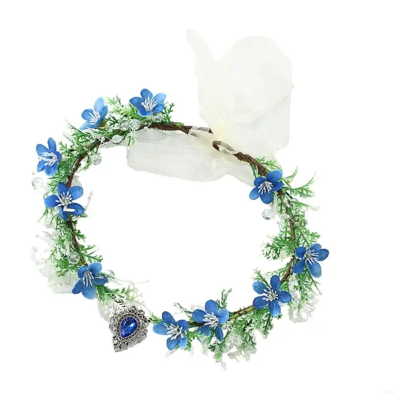 عصابات رأس من الزهور البلاستيكية المصنوعة من العشب البلاستيكي، زينة شعر مريحة للنساء والأطفال